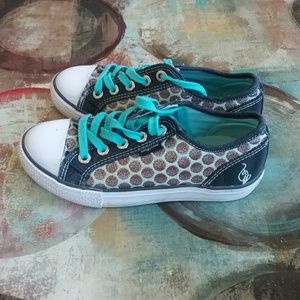 Baby Phat Girls Polka Dot Glitter Low Top Sneakers